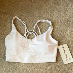 Athleta Women's Strappy White Sports Bra